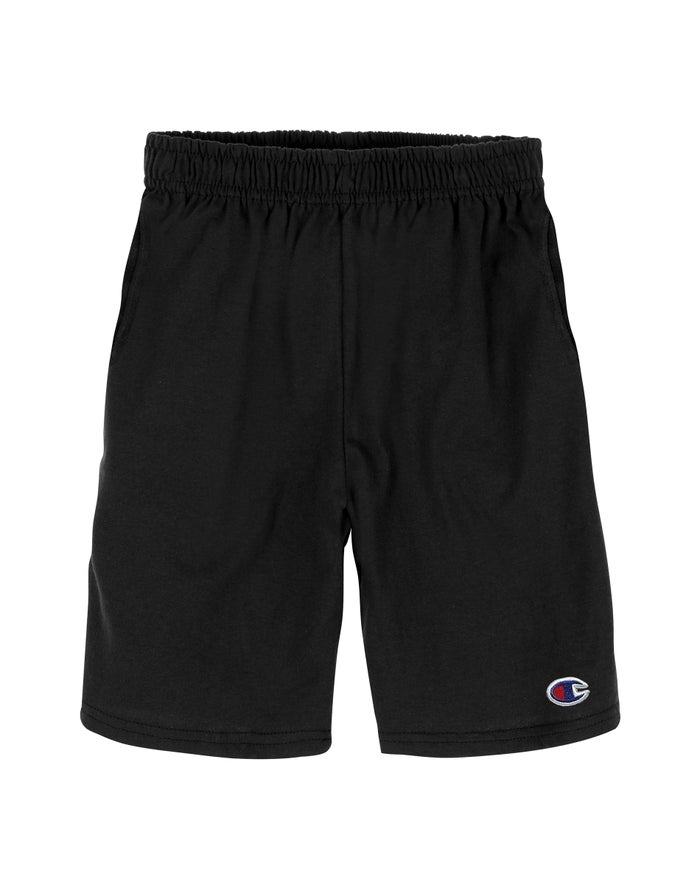 Champion Boys Shorts NZ - Everyday Cotton With Pockets Black ( 0629-YSKBF )